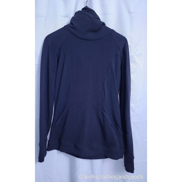 Lululemon Black Stretch Base Layer Running Hoodie Women's size 8 - Picture 1 of 9